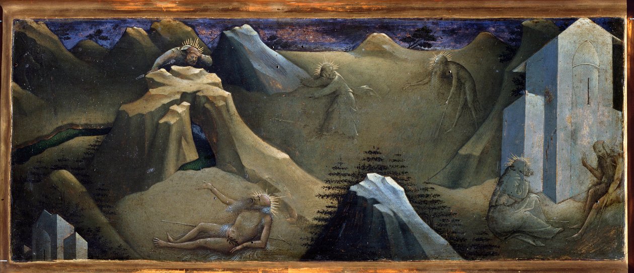 Episode af The Life of St Onofrio eller Onuphrius Painting af Lorenzo Monaco (1370-1423) af Lorenzo Monaco