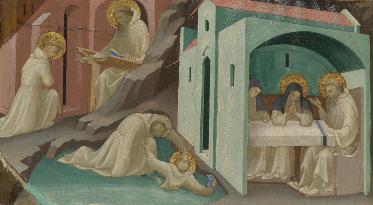 Hændelser i den hellige Benedikts liv, 1408 af Lorenzo Monaco