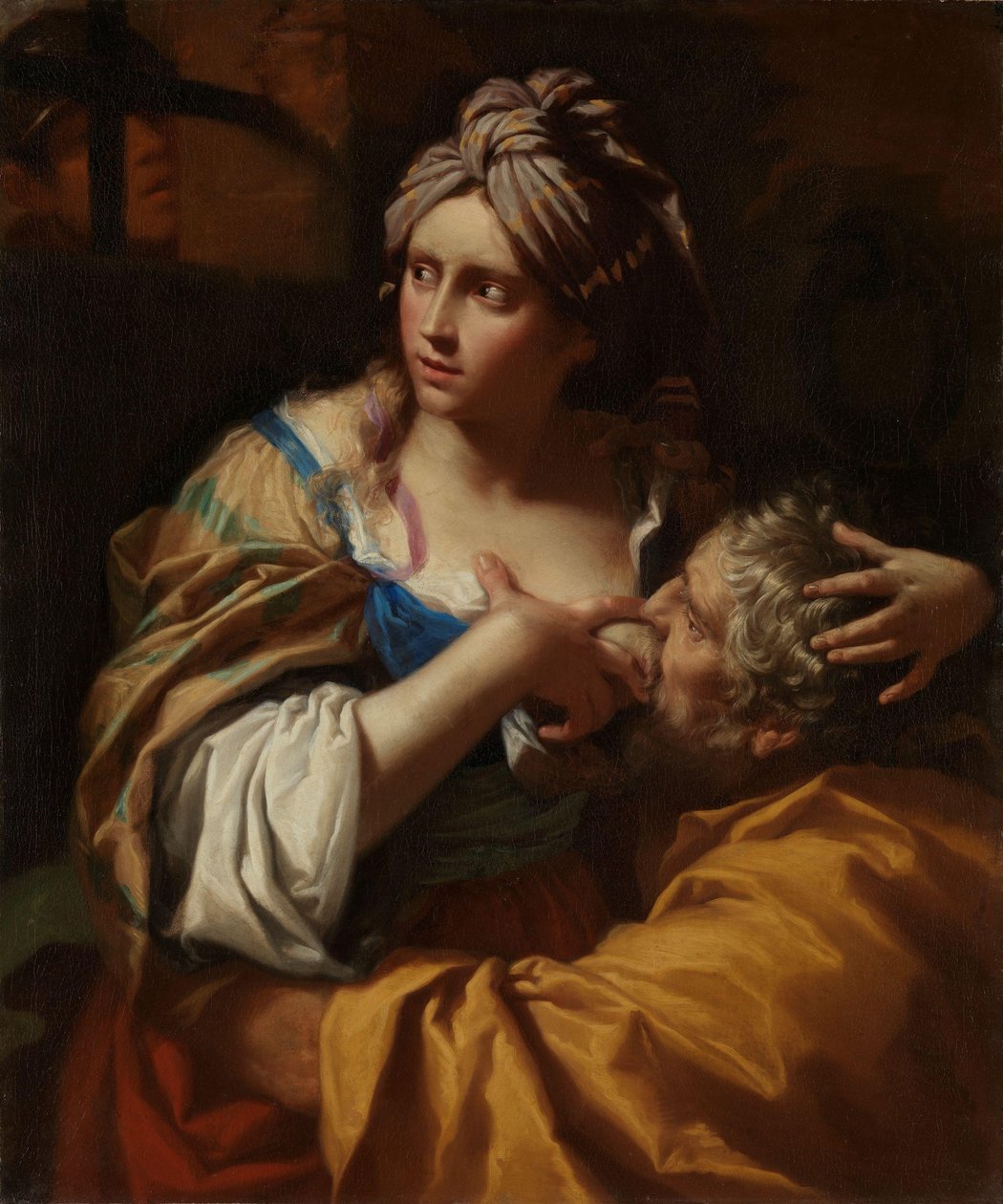Roman Charity, ca. 1670 (olie på lærred) af Lorenzo Pasinelli