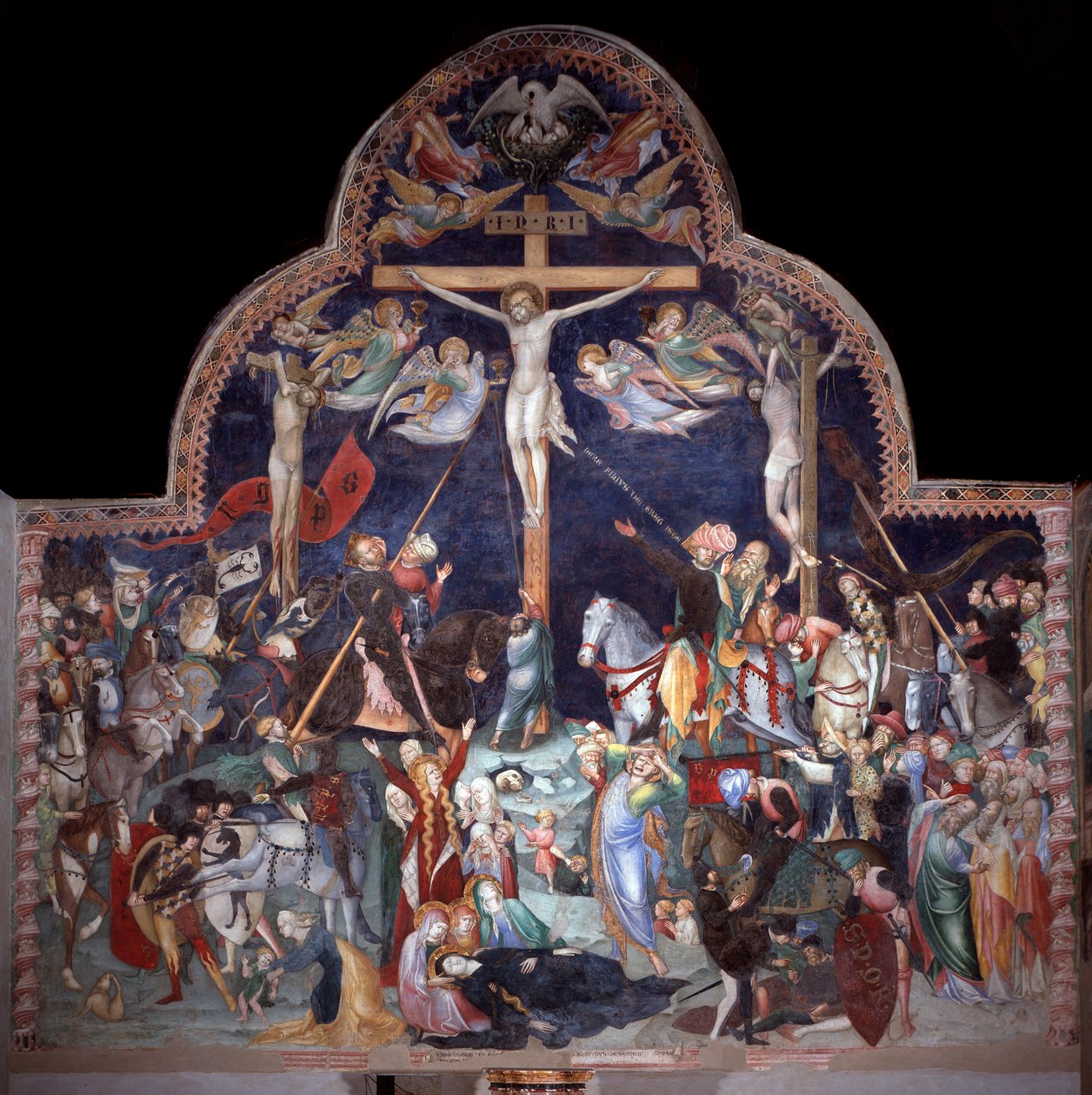Korsfæstelse (Fresco af Lorenzo Salimbeni