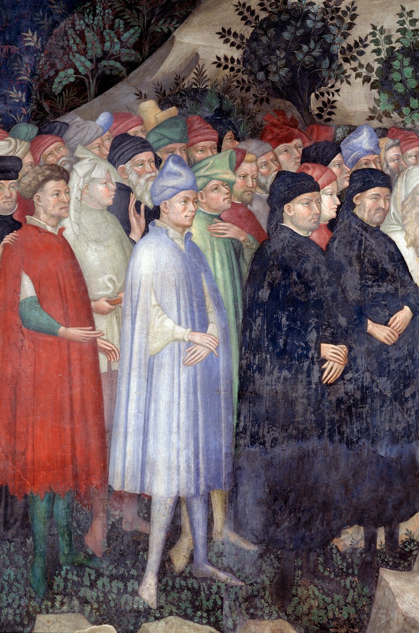 Prædikation af Johannes Døberen, detaljer (Fresco af Lorenzo Salimbeni