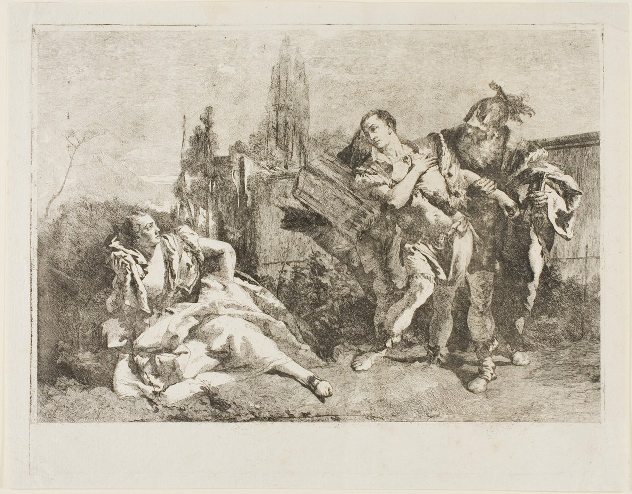 Rinaldo forlader Armida af Lorenzo Tiepolo