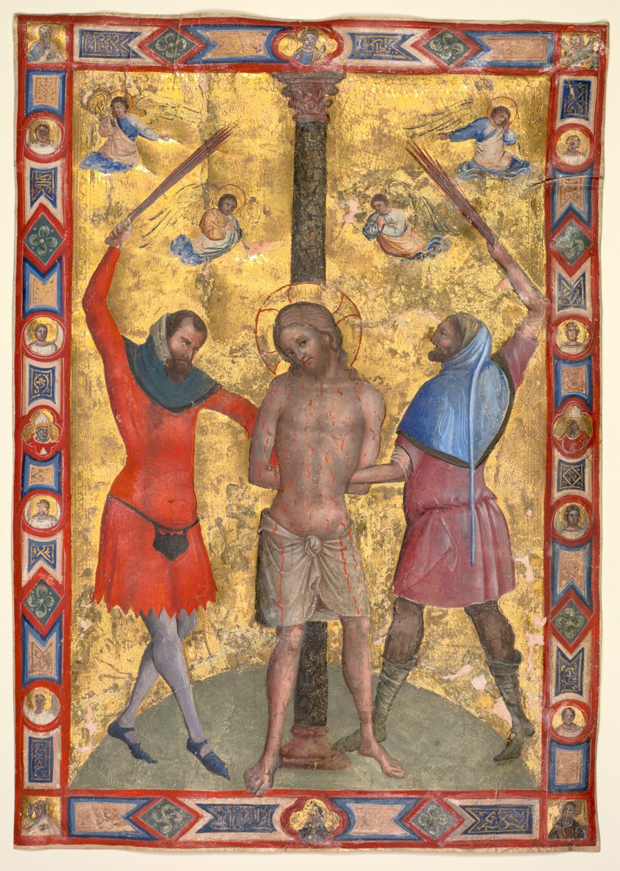 Miniature fra en Mariegola: The Flagellation, ca. 1350-1375. af Lorenzo Veneziano