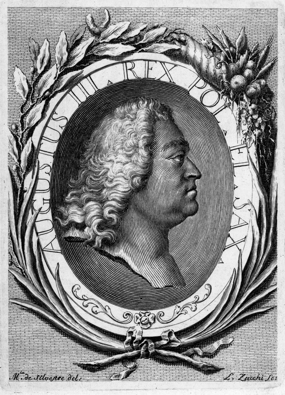 Portræt af Augustus III af Polen af Lorenzo Zucchi