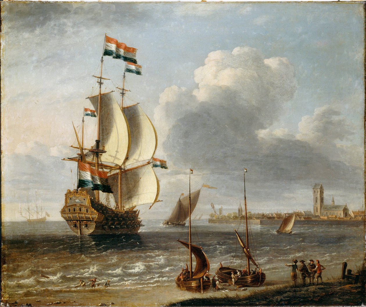 En hollandsk østindianer ud for Hoorn af Lorenzo a Castro