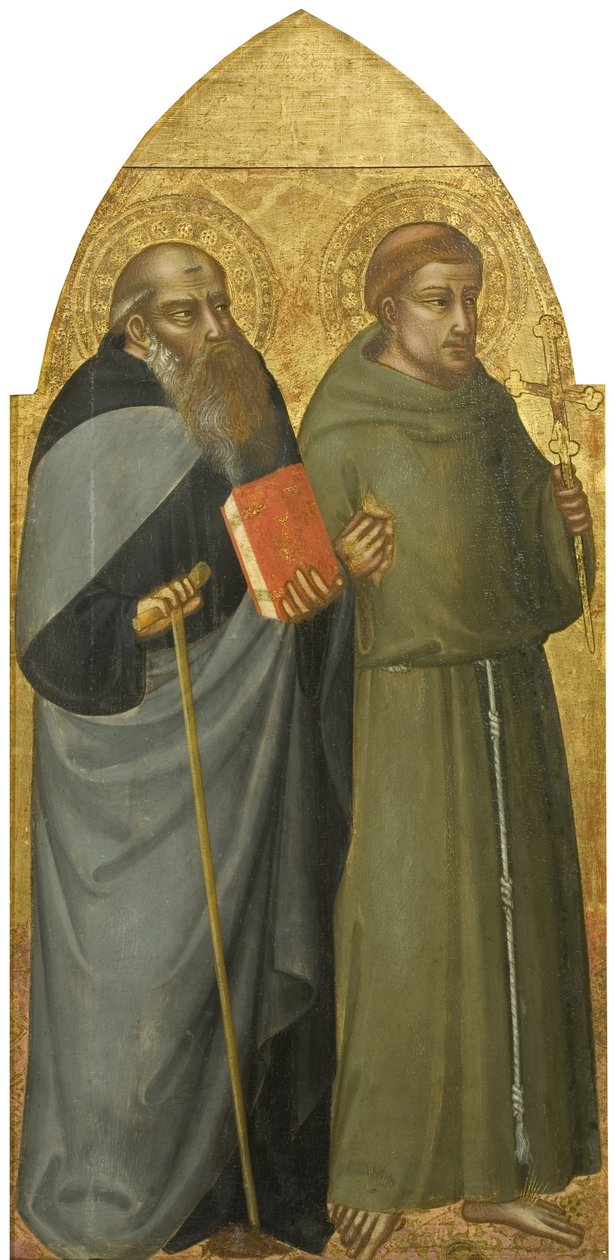Saints Francis og Anthony Abbed, ca. 1400 (tempera & guld på panel, lime) af Lorenzo di Bicci