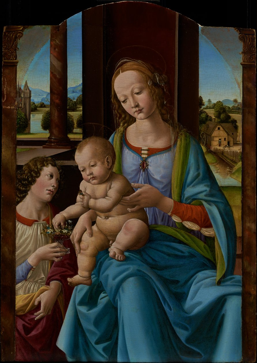 Madonna og barn af Lorenzo di Credi (Lorenzo dAndrea dOderigo)
