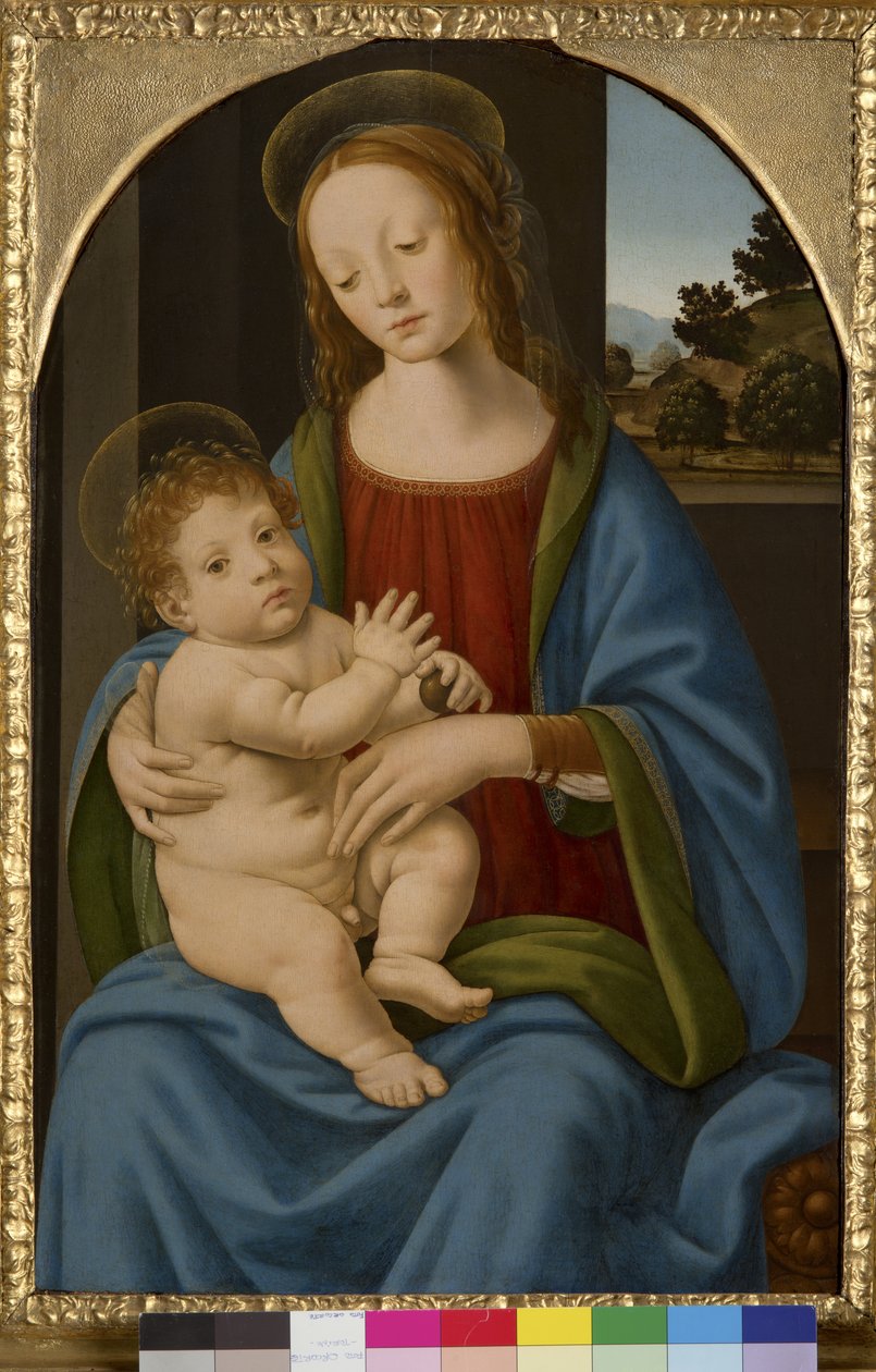 Madonna og barn, 1485-90 af Lorenzo di Credi