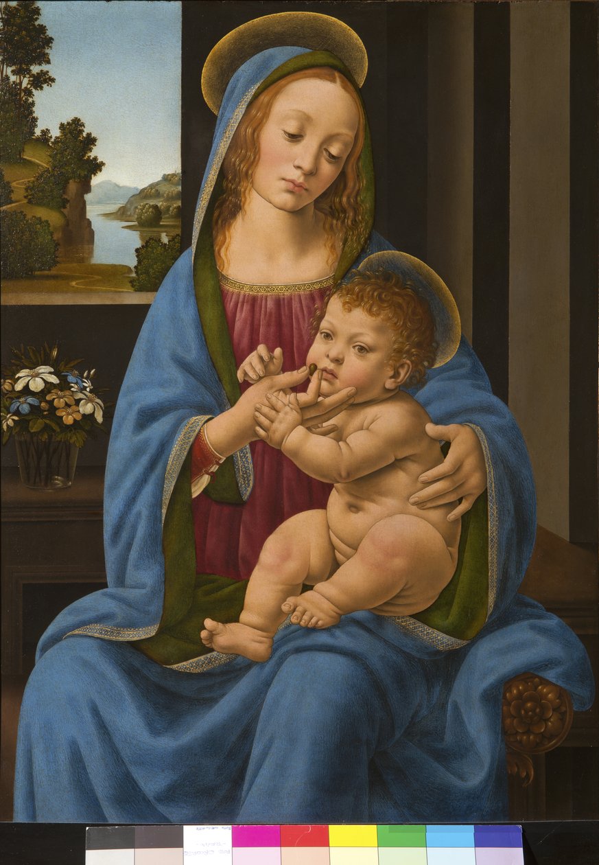 Madonna og barn, 1485-90 af Lorenzo di Credi