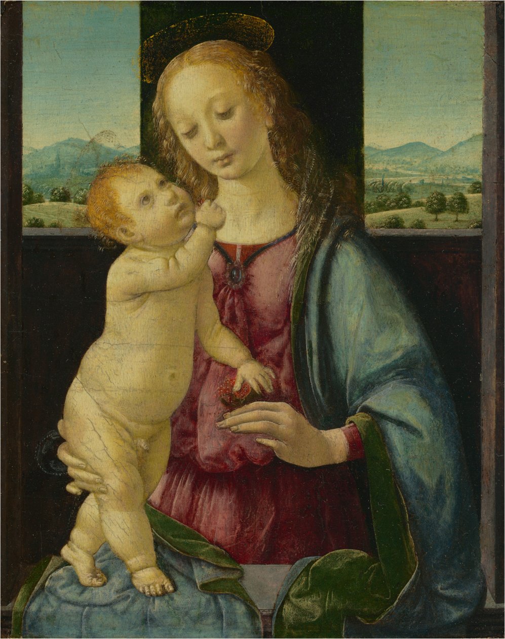 Madonna og barn med et granatæble af Lorenzo di Credi