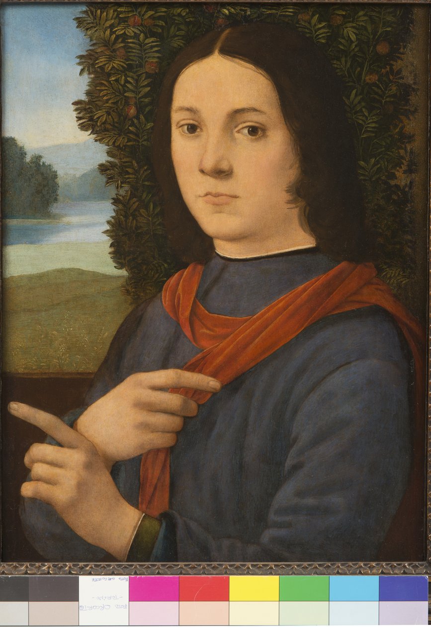 Portræt af en ung mand, 1490-99 af Lorenzo di Credi