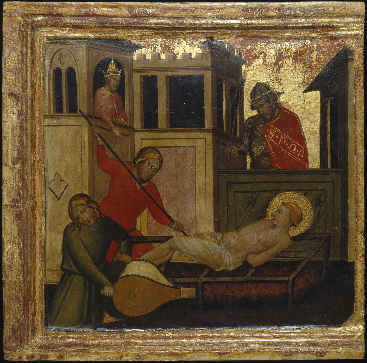 Saint Lawrences martyrium. Scener fra Saint Lawrences liv, predella, ca 1412 af Lorenzo di Niccolò