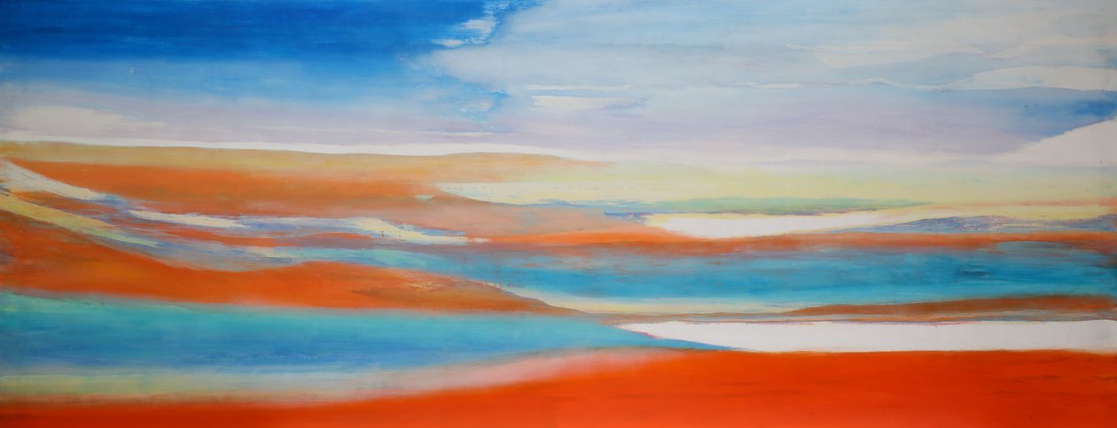 Miracle Water, 2004, (olie og shellak på gesso på træpanel) af Lou Gibbs