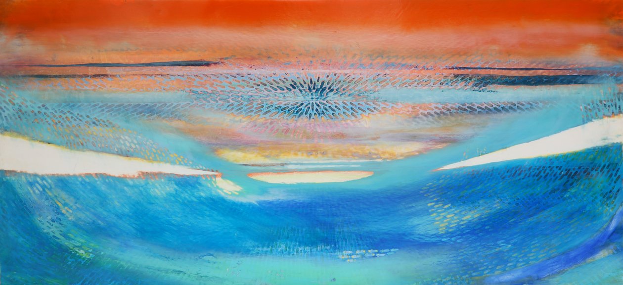 Moses, 2014,(olie og shellak på gesso på træ) af Lou Gibbs
