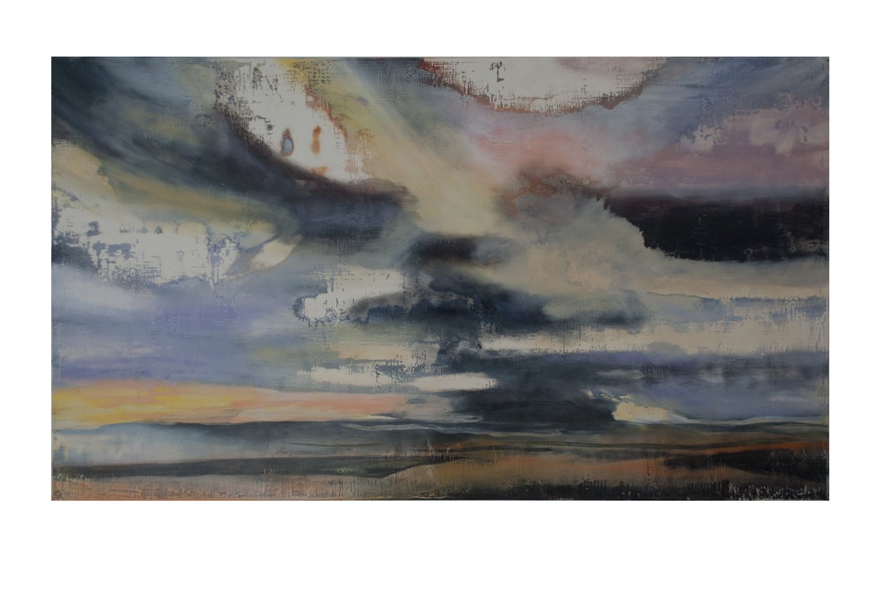 Turner In Translation 2, 2016, olie og shellak på gesso panel af Lou Gibbs