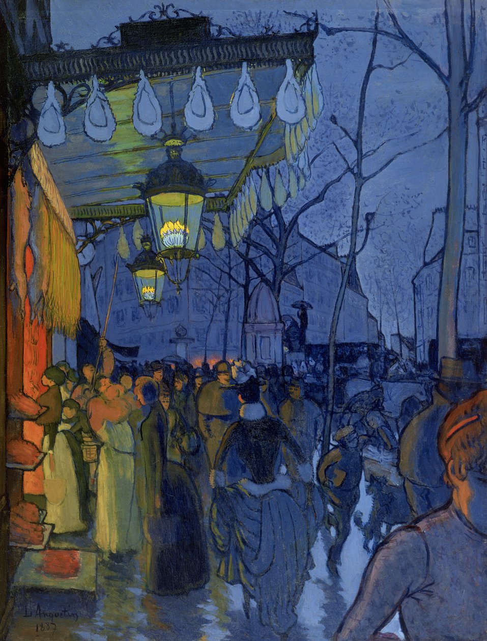 Gadescene, klokken fem om eftermiddagen, 1887 af Louis Anquetin