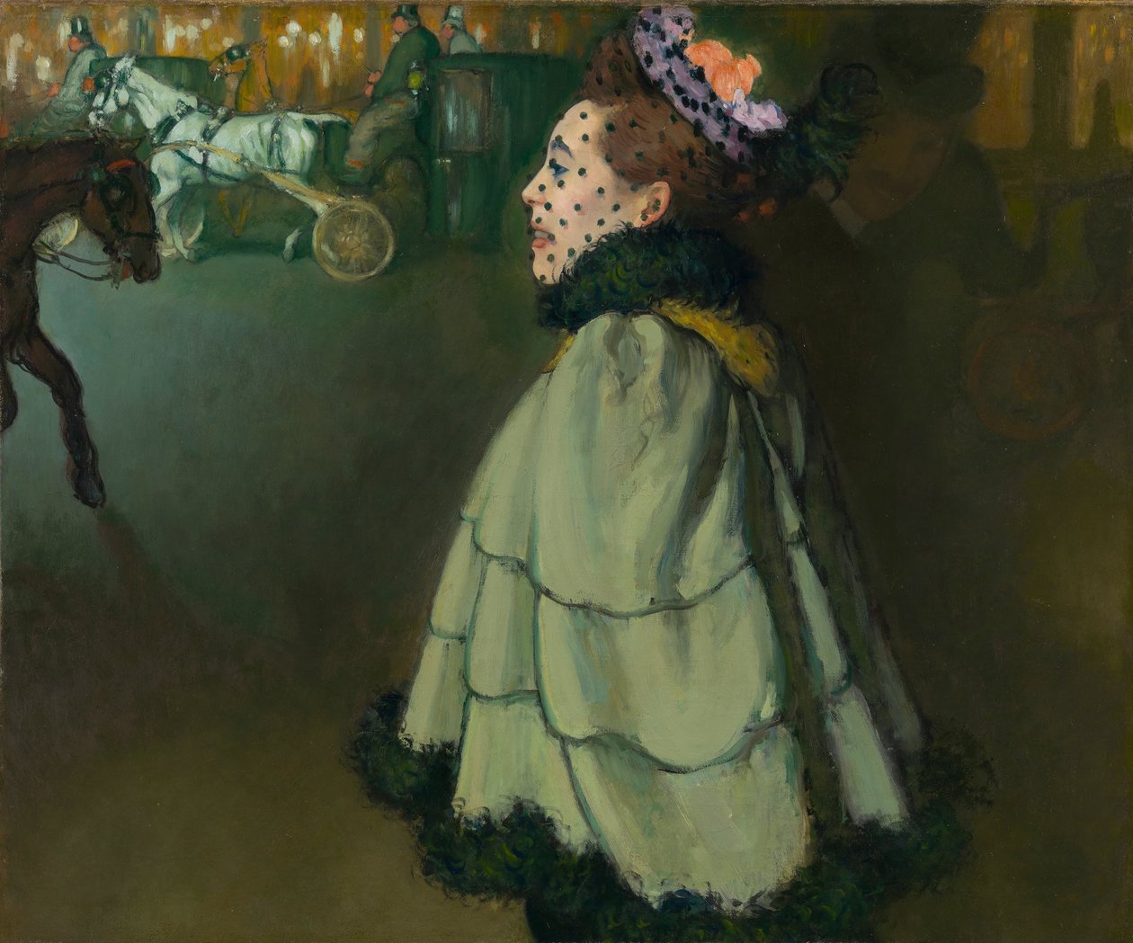Kvinde ved Champs-Élysées om natten af Louis Anquetin