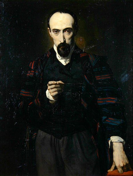 Portræt af Achille Deveria (1800-57) af Louis Boulanger