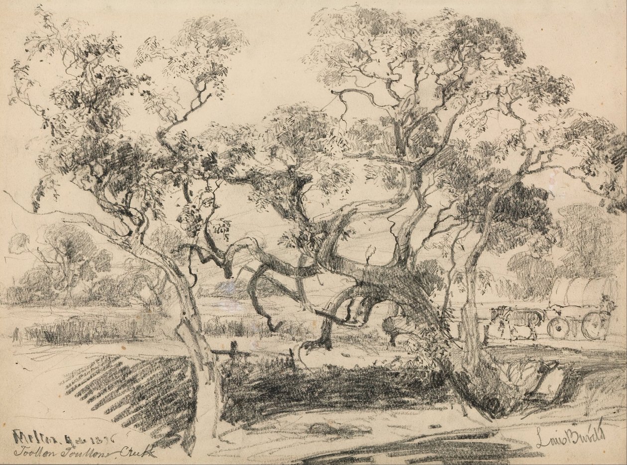 Toolern Creek, Melton af Louis Buvelot