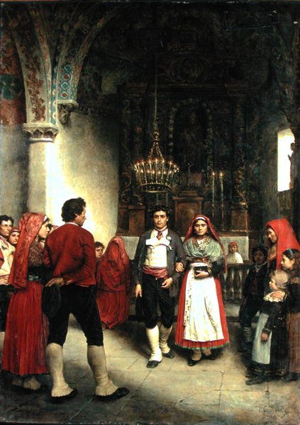 Et bryllup i Laruns, 1881 af Louis Capdevielle