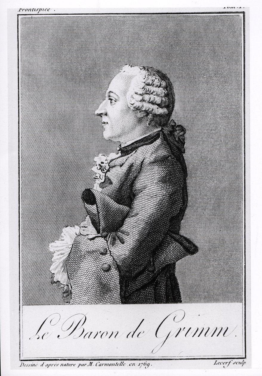 Baron Friedrich Melchior Grimm (1723-1807), graveret af Lecerf, 1769 af Louis Carrogis dit Carmontelle