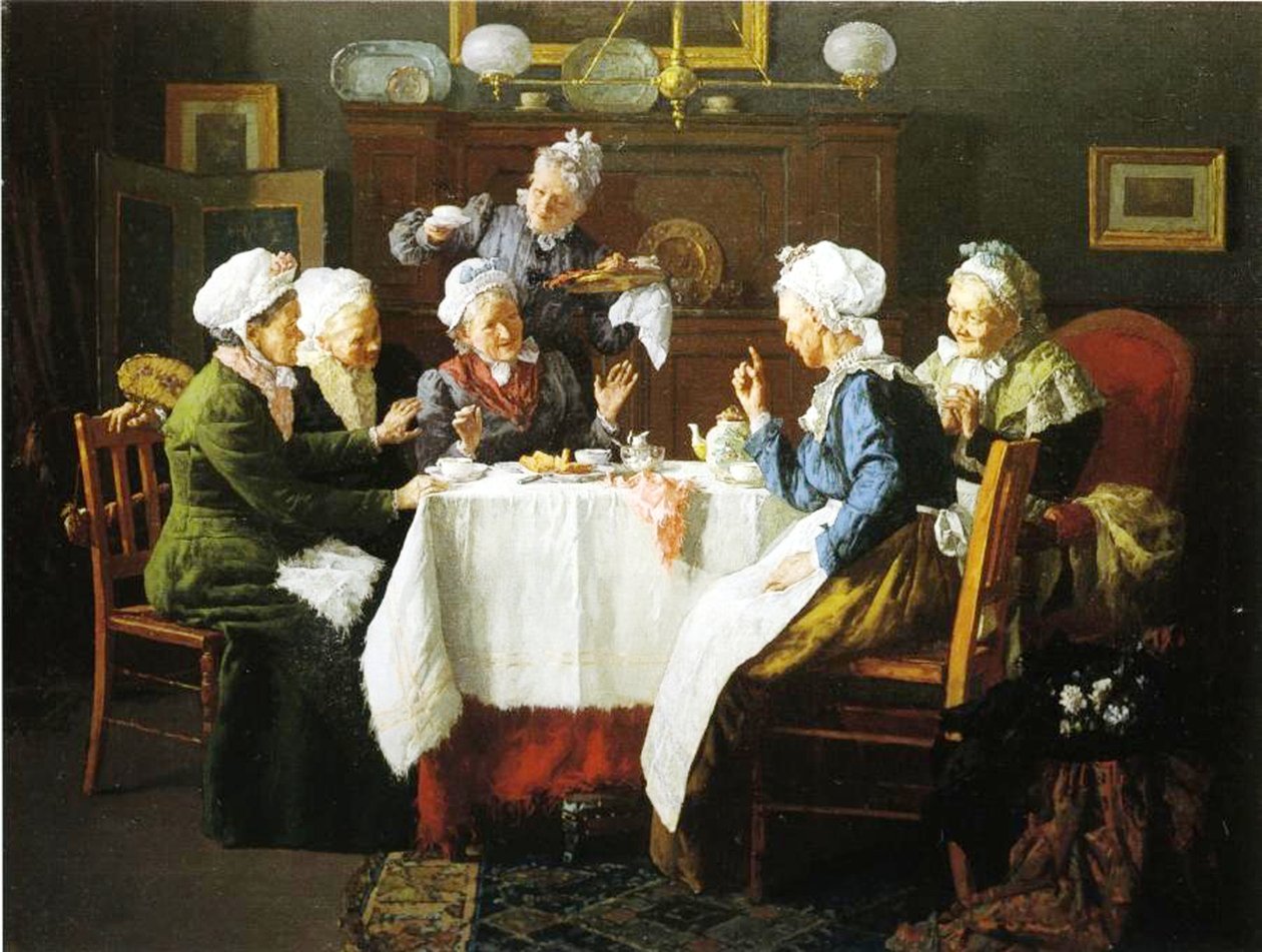 En bedstemors teselskab, 1915 af Louis Charles Moeller