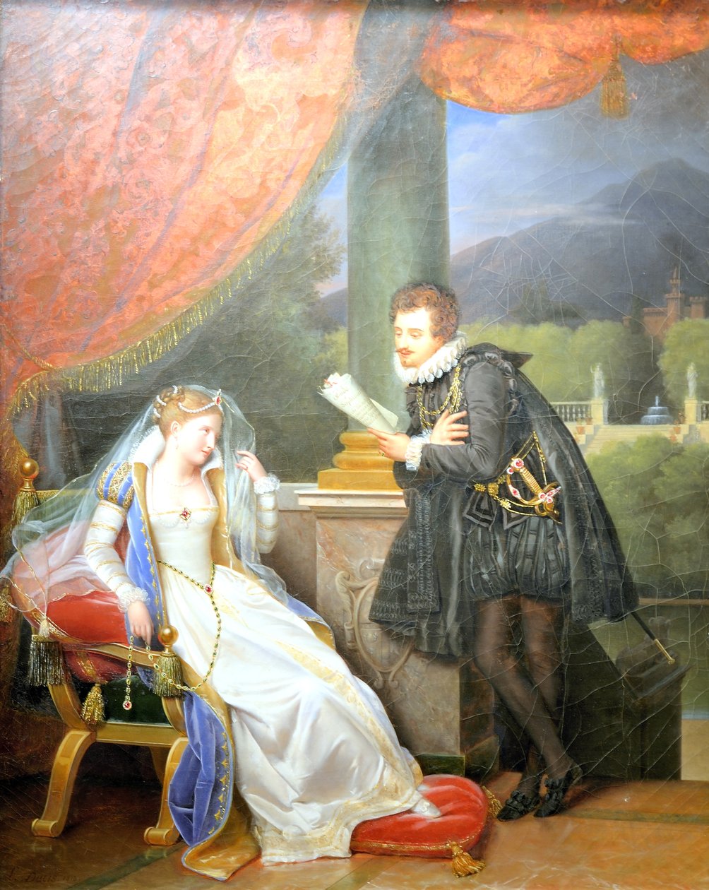 Pokalen læser vers til Eleonore dEste. af Louis Ducis