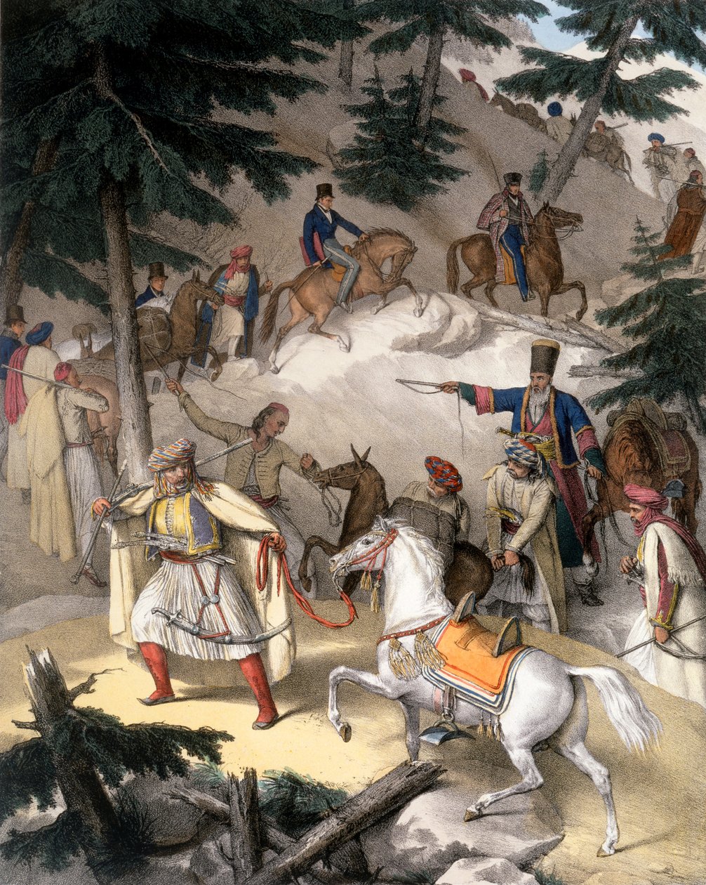 Le Pinde - Tavle XI, indgraveret af Lemercier fra 