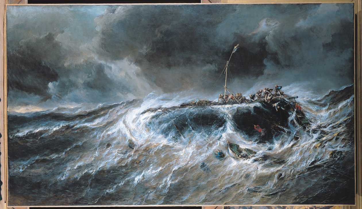 Forlis af tremesteren Emily i 1823, 1865 af Eugene Isabey