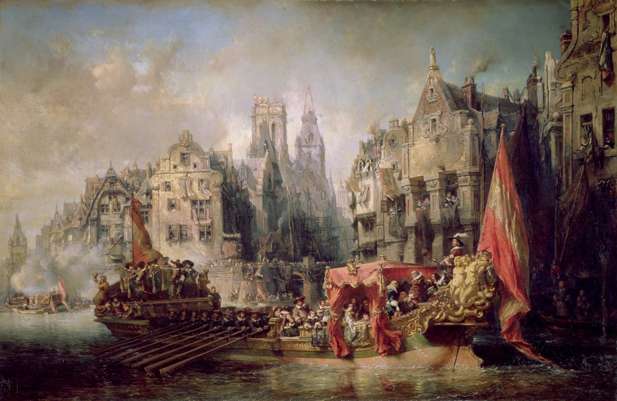 Fernando Alvarez de Toledo, hertug af Alba (1508-82) ankomst til Rotterdam i 1567, 1844 af Eugene Isabey