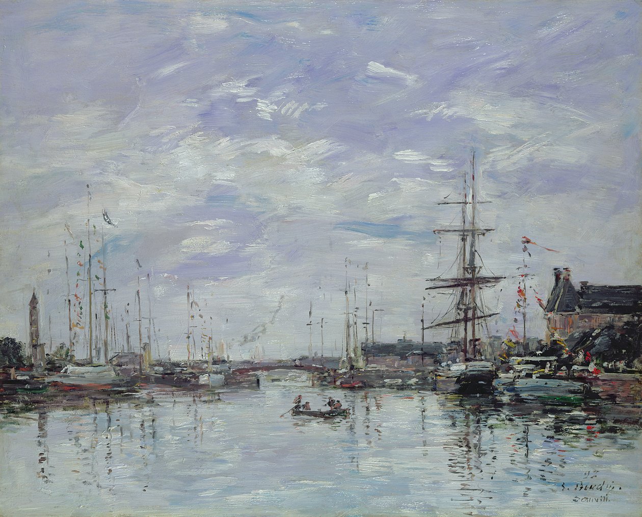 Deauville, havnen, 1892 (panel) af Eugene Louis Boudin