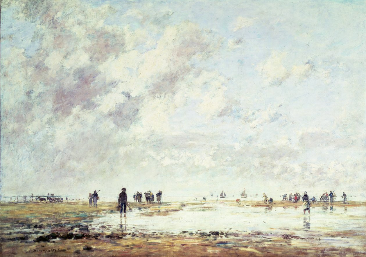 Lavvande ved Etaples, 1886 af Eugene Louis Boudin