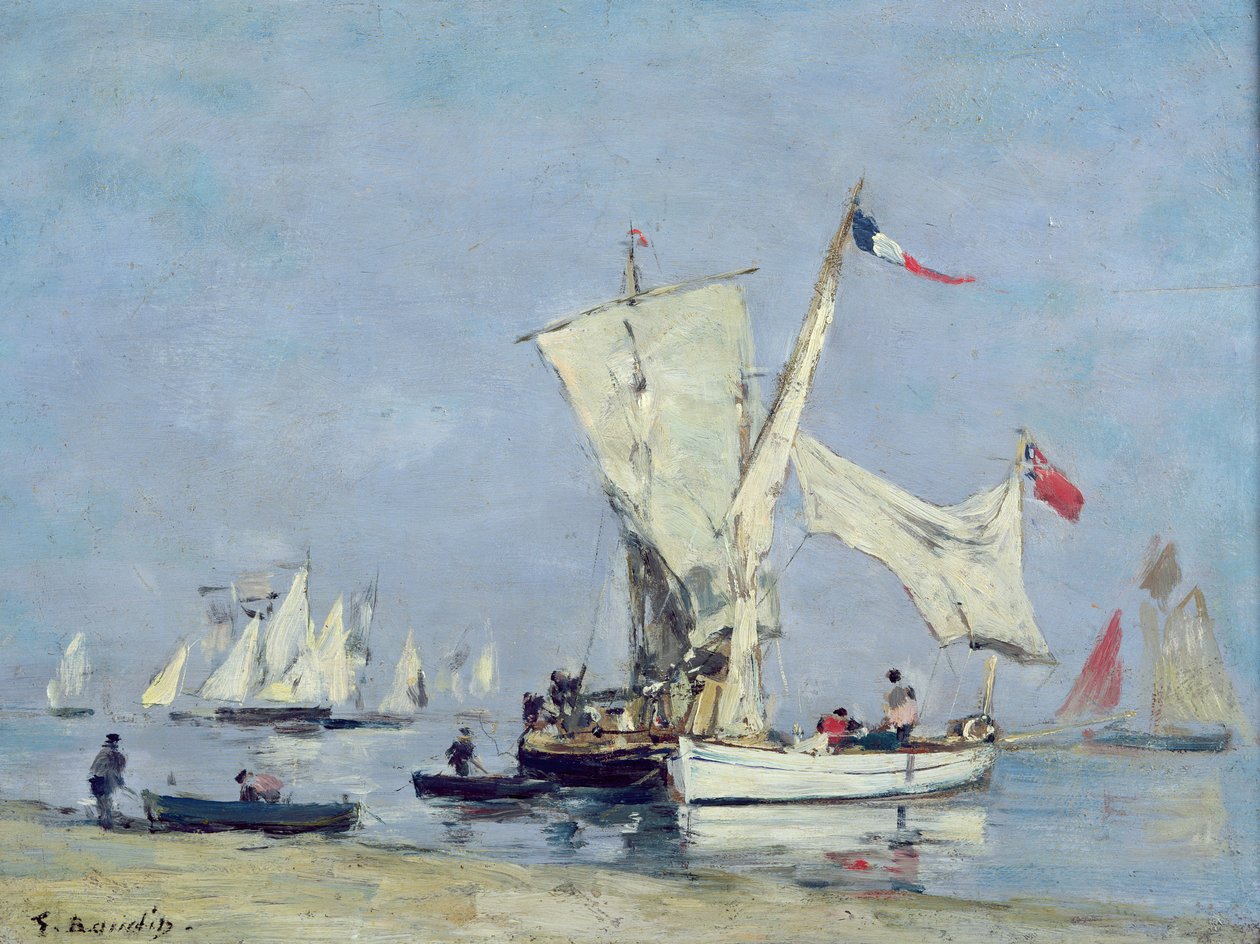 Sejlbåde, ca. 1869 af Eugene Louis Boudin