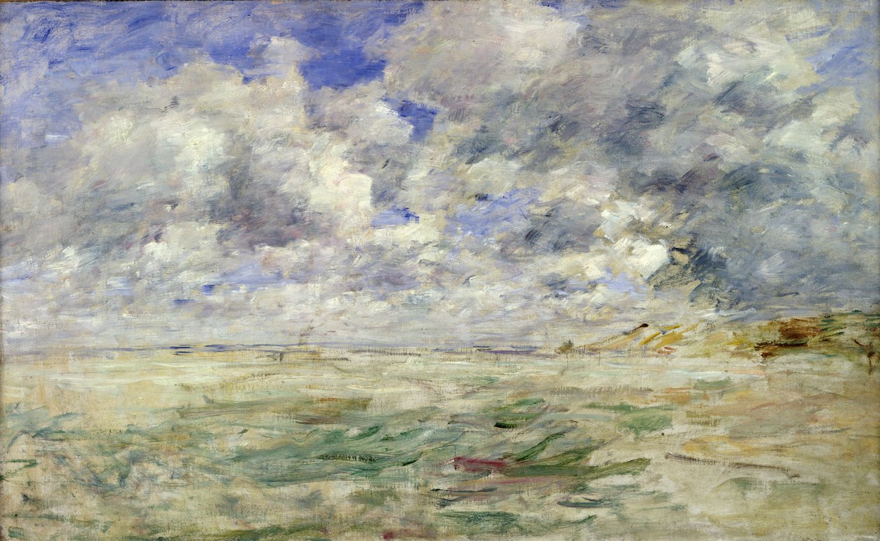 Stormfuld himmel over stranden ved Trouville, ca. 1894-97 af Eugene Louis Boudin