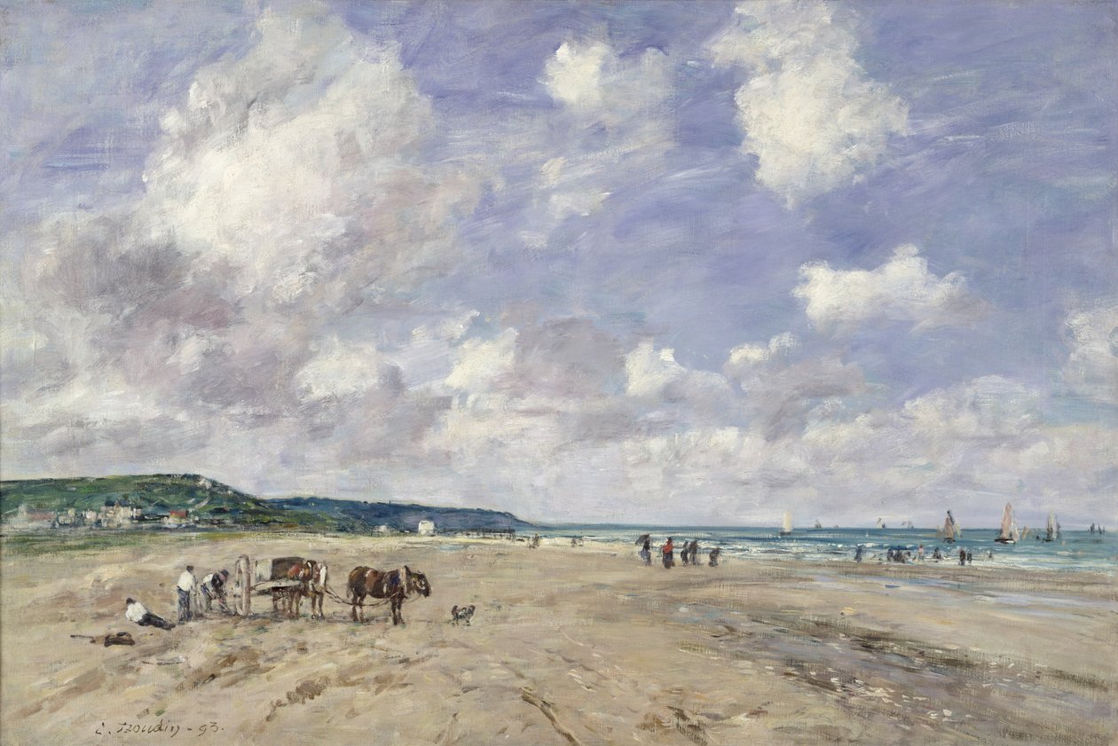 Stranden ved Tourgeville, 1893 af Eugene Louis Boudin