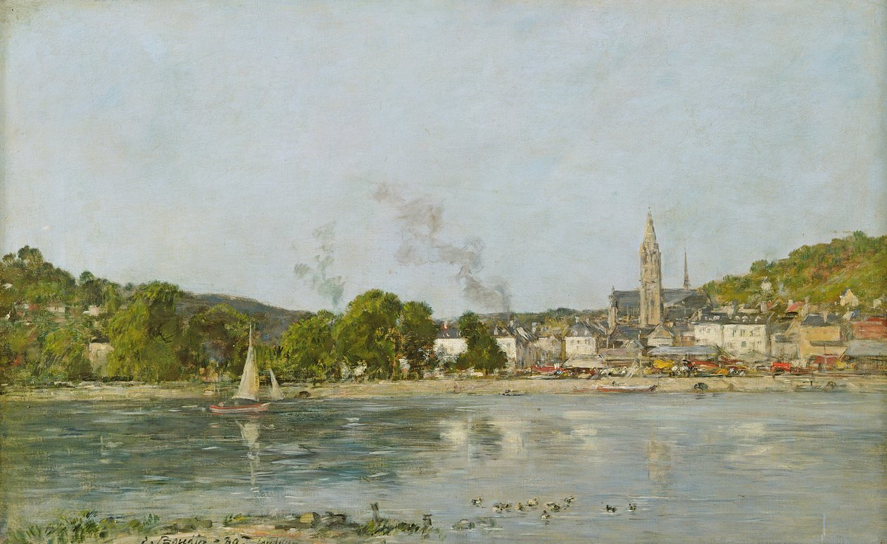 Seinen ved Caudebec-en-Caux, 1889 af Eugene Louis Boudin