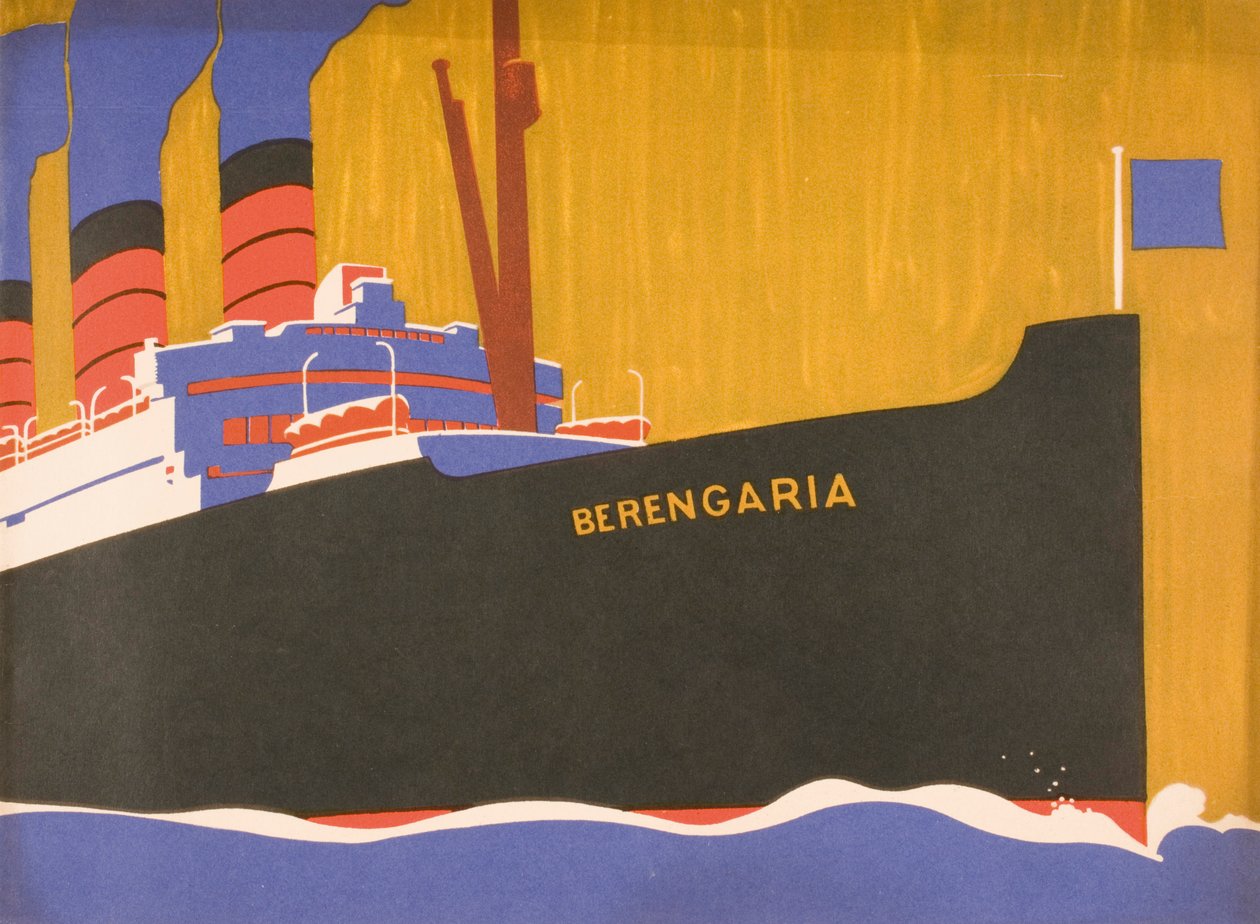 Cunard Line salgsfremmende brochure for Berengaria, ca. 1930 af Louis Fancher