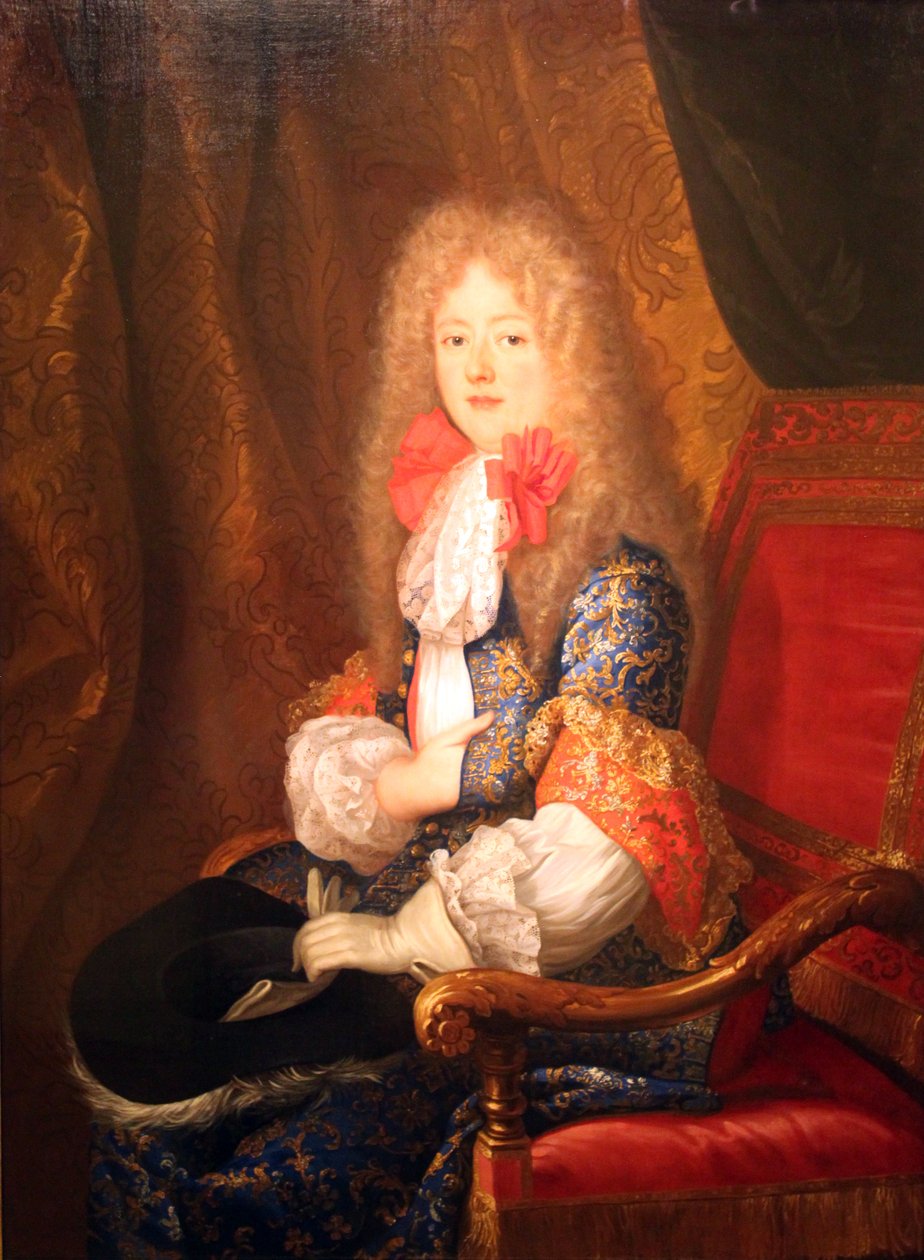 Elisabeth Charlotte af Pfalz, hertuginde af Orléans, i jagtkjole af Louis Ferdinand Elle the Younger