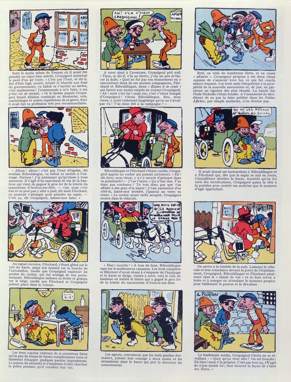 Genudgave af en tegneserie af Les Pieds Nickeles, fra 