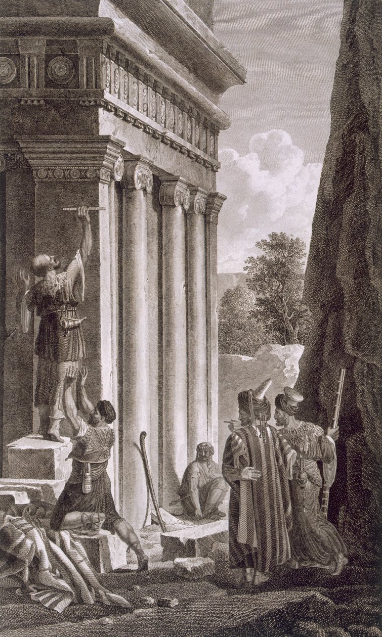 Absaloms grav, Josophat-dalen, 1799 af Louis Francois Cassas