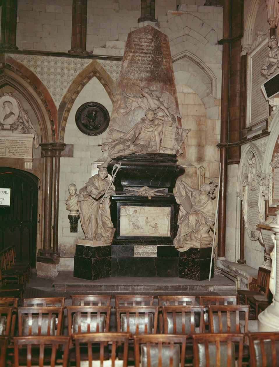 Begravelsesmonument til John Campbell, 2. hertug af Argyll (marmor) af Louis Francois Roubillac