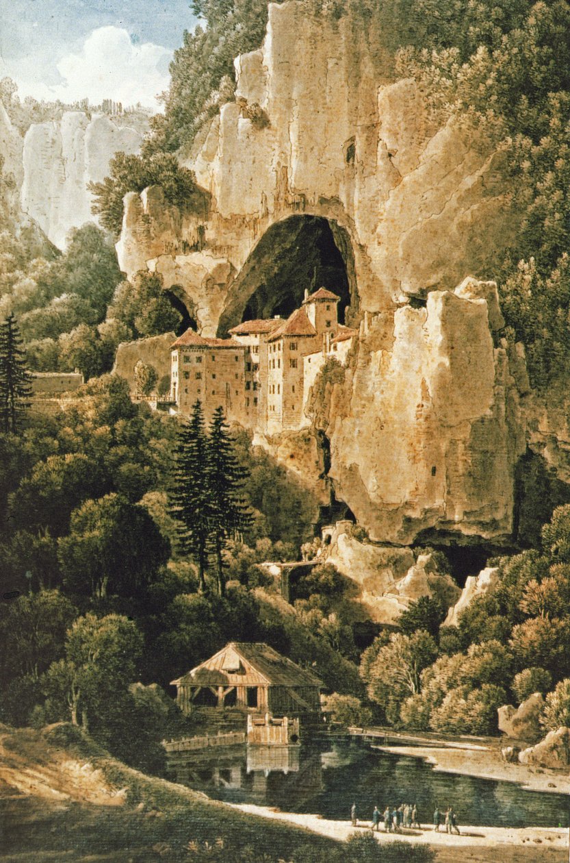 Chateau of Luegg eller Predjama, nær Trieste af Louis Francois Cassas