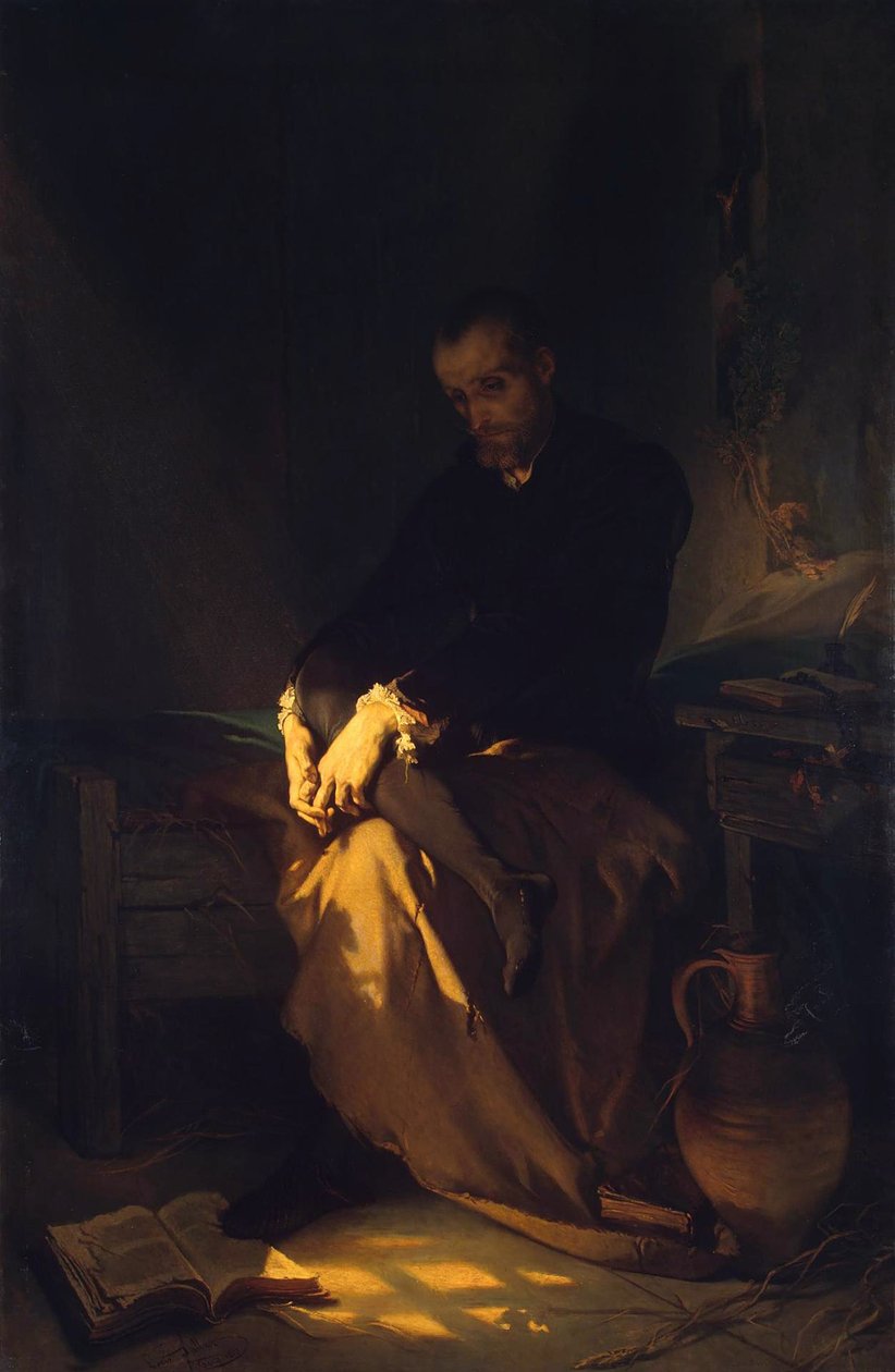 Grævling i fængsel, 1853 af Louis Gallait