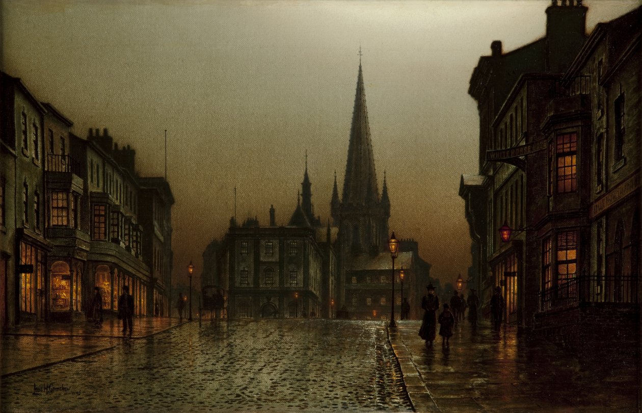 Wakefield, Upper Westgate, 1896 af Louis Grimshaw