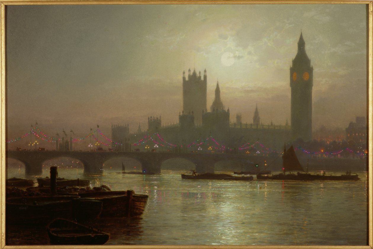 Westminster Bridge af Louis Grimshaw
