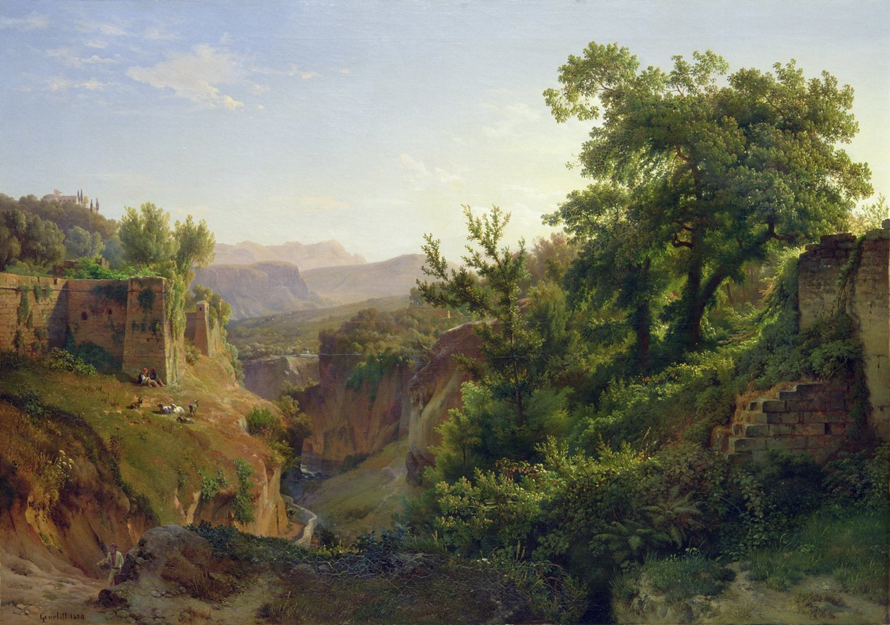 En dal nær Sorrento, 1854 af Louis Gurlitt