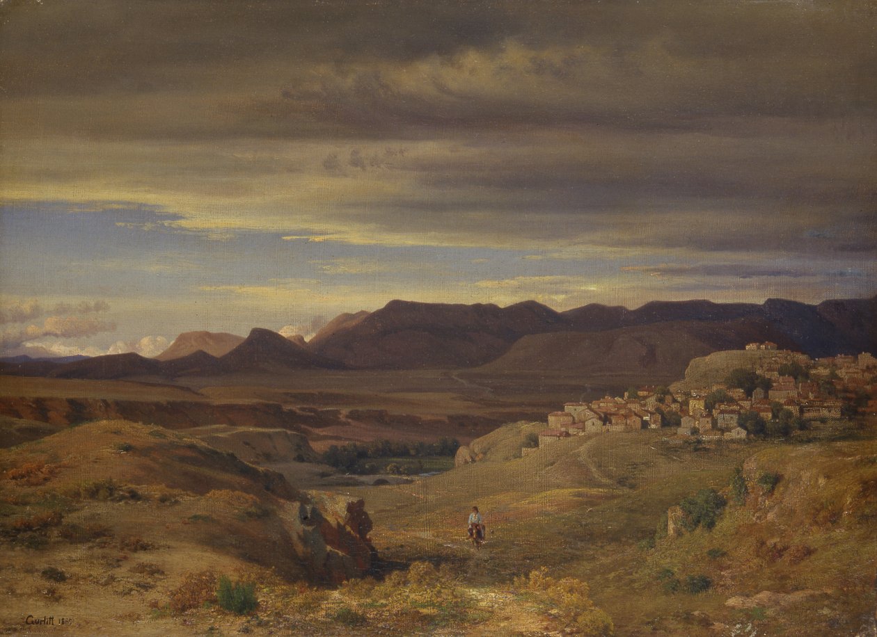 Landskab, 1869 af Louis Gurlitt