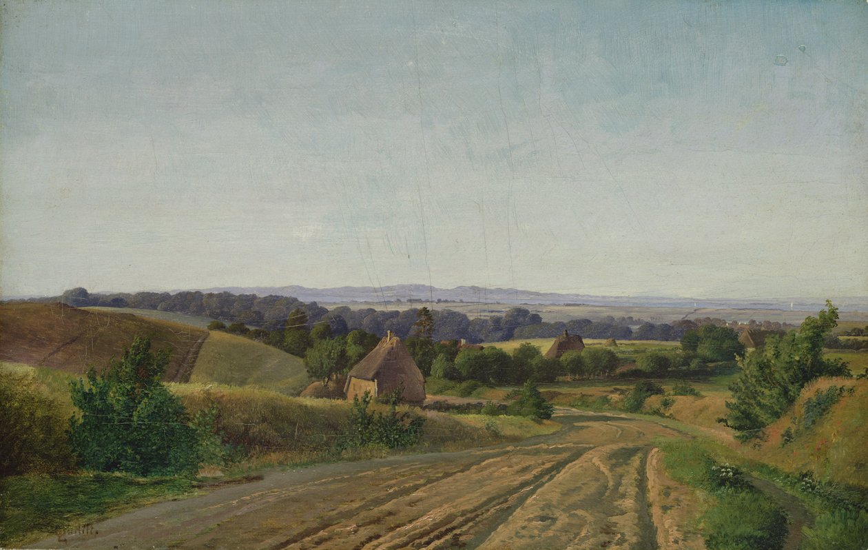 Landskab ved Esrom på Sjælland, 1834 af Louis Gurlitt