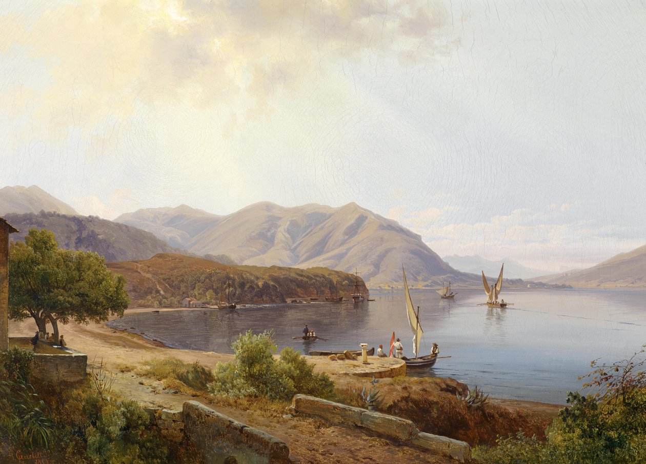 Motiv bei San Felice am Gardasee af Louis Gurlitt