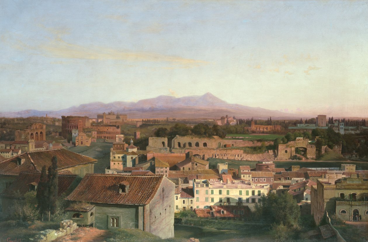 Udsigt fra Rom, 1845 af Louis Gurlitt